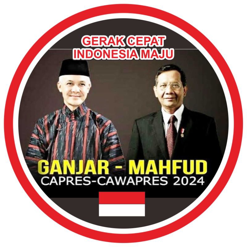 

Stiker Ganjar Mahfud. bulat 10cm. Anti Robek. Anti air. cocok di tempel di mobil dll. Rp 3500/pcs. minimal order 6 pcs..
