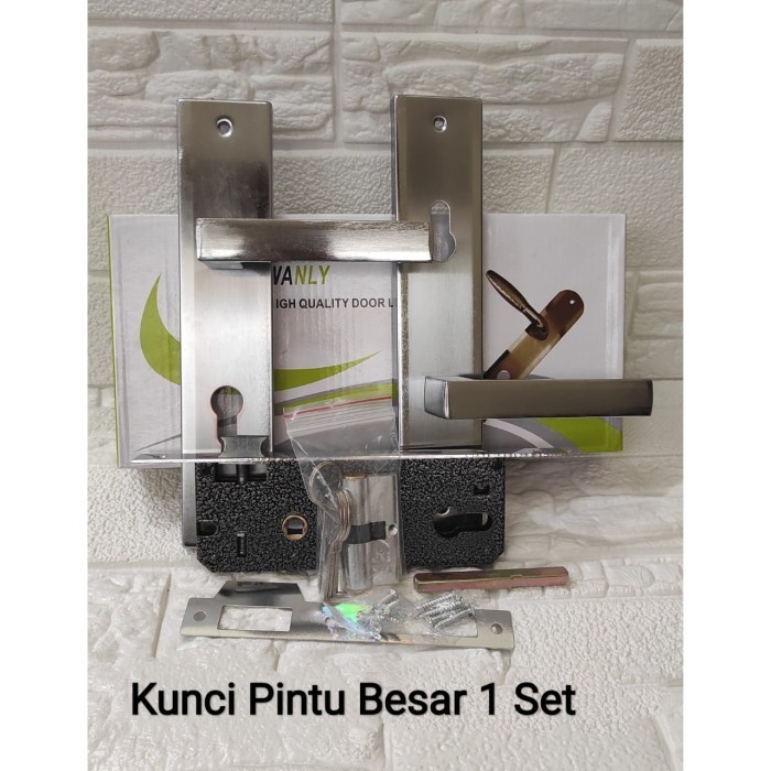 Kunci Pintu Besar Wanly / Kunci Pintu Besar Silinder Plat / Gagang Pintu Rumah / Kunci Pintu Besar /