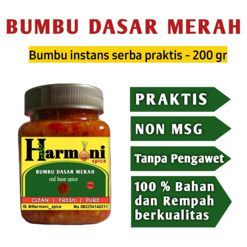 

bumbu dasar merah.bumbu masak praktis.Harmoni spice