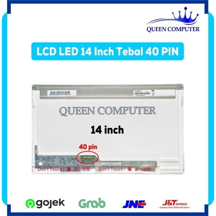 LCD LED Layar Laptop 14 Inch 40 Pin Tebal
