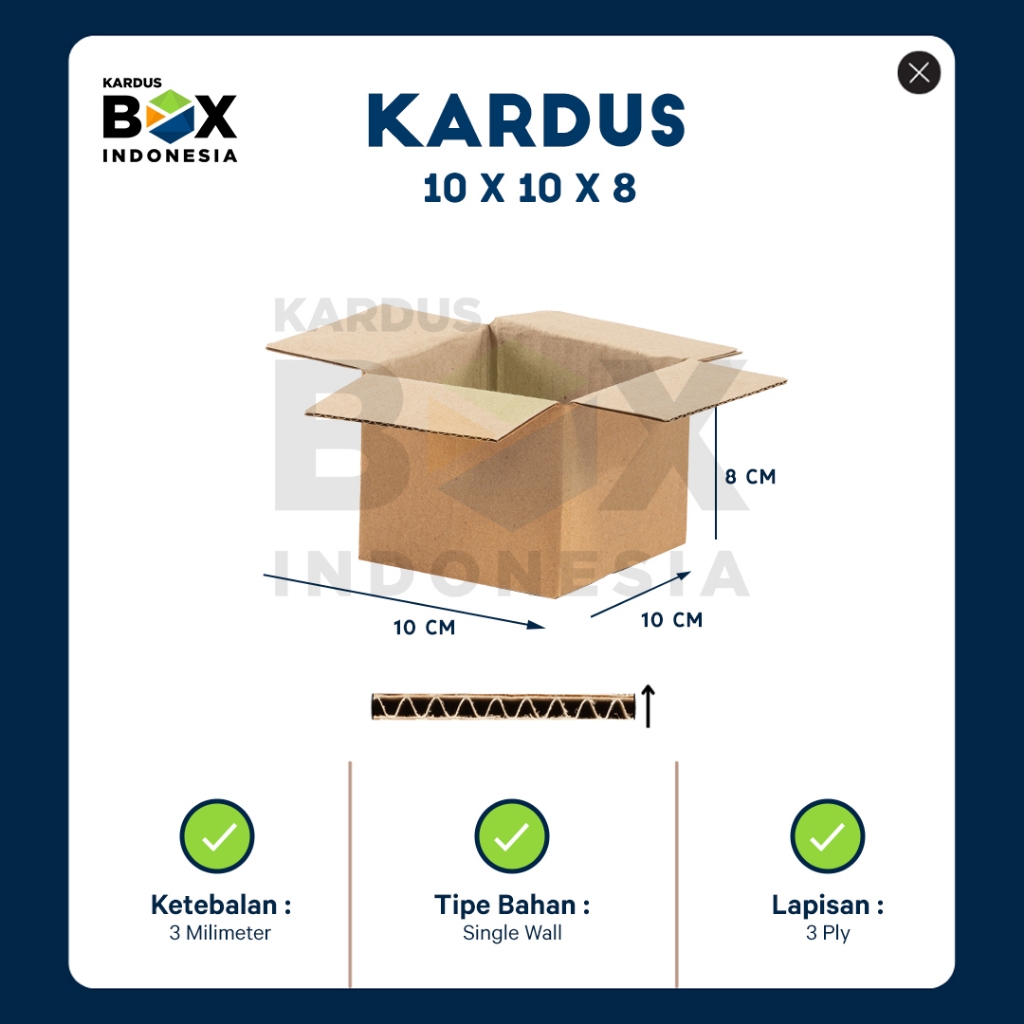 

Packing Kardus Karton Box Pindahan 10cm x 10cm x 8cm Box Polos