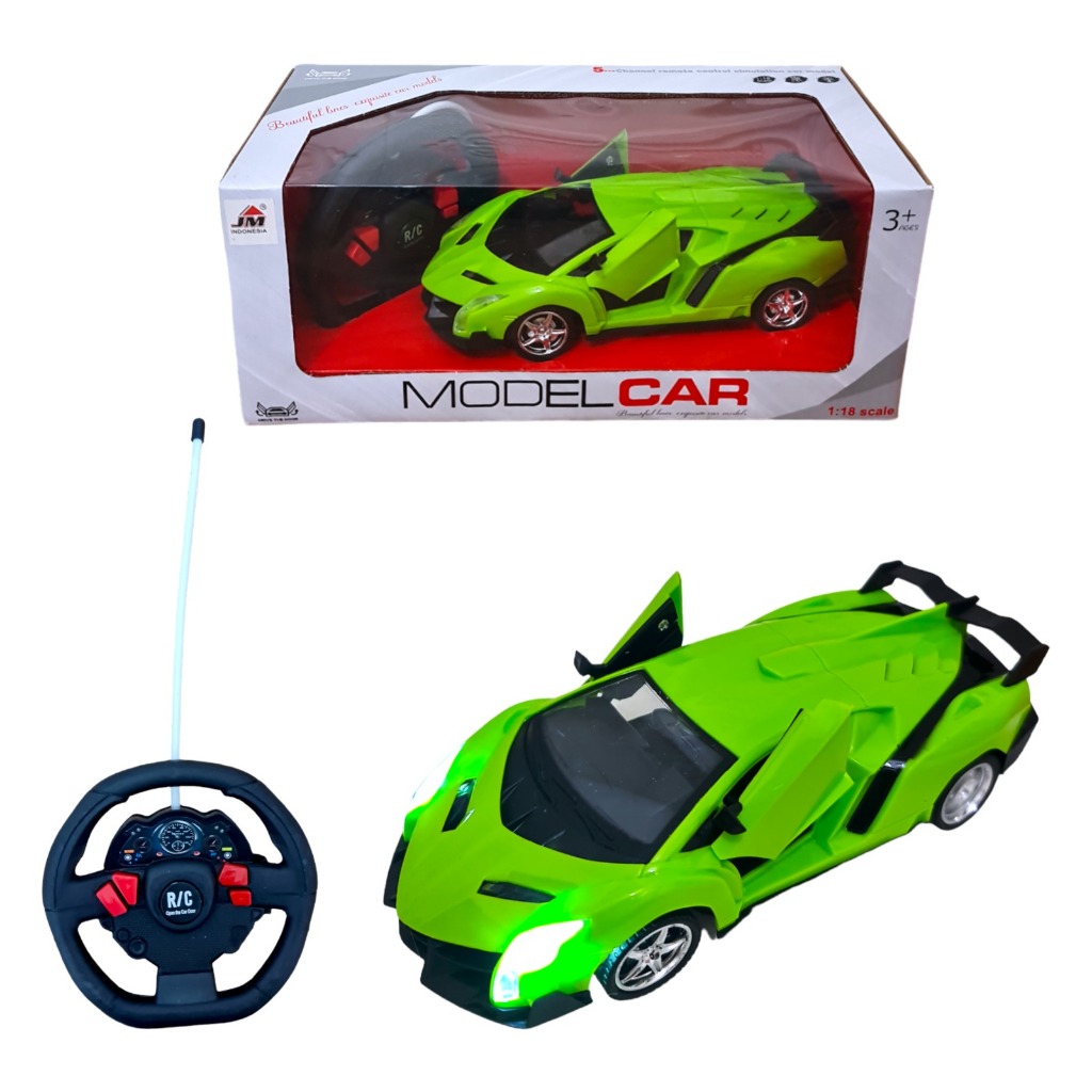 Remote setir mainan Mobil buka pintu remote control 1:24 lampu