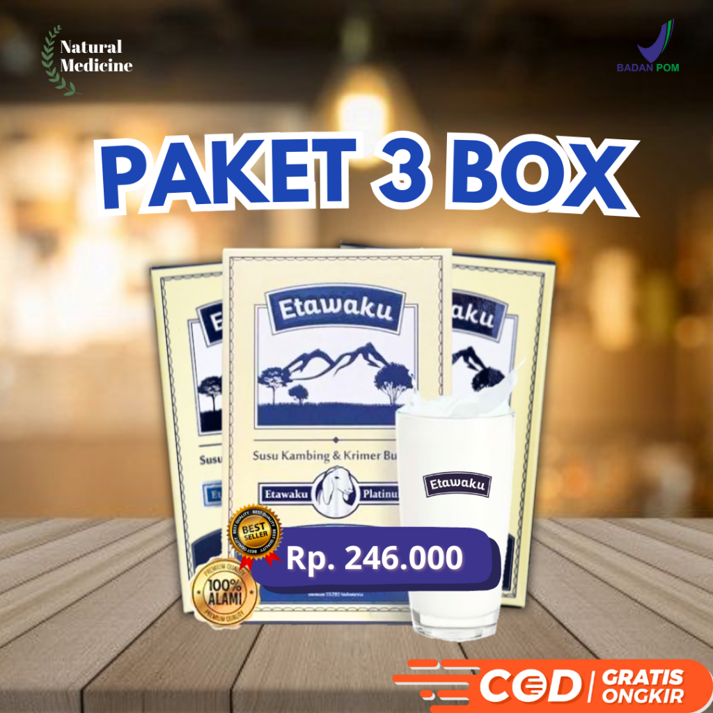 

ETAWAKU 3 BOX - Susu Kambing Murni Rawat Tulang dan Sendi