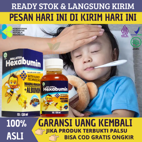 Obat Anak Panas Demam Gejala Tipes, DBD Demam Berdarah, Obat Penurun Demam Anak -  Hexabumin Madu An