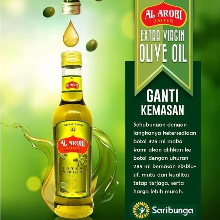 

Minyak Zaitun Al Arobi 285 ML Extra Virgin Oil Herbal Kolesterol | Minyak Zaitun Selva