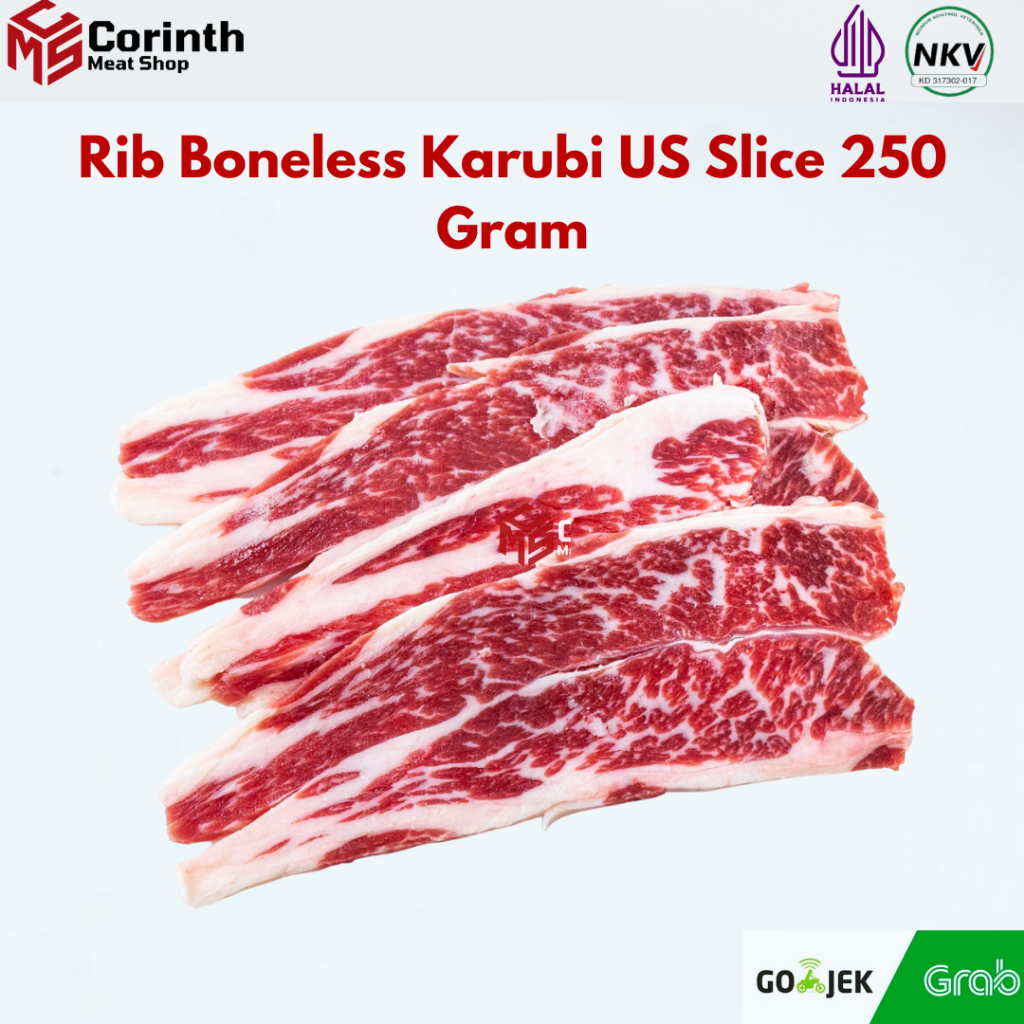 

RIB BONELESS KARUBI US SLICE - IGA SAPI TANPA TULANG - HALAL - FROZEN - PREMIUM