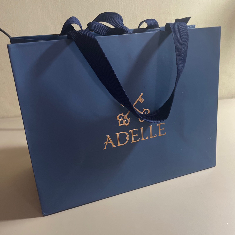 

Paperbag Adelle Jewelry Original 23x18x10cm Paper Bag Adelle Perhiasan Box Adelle Original Navy