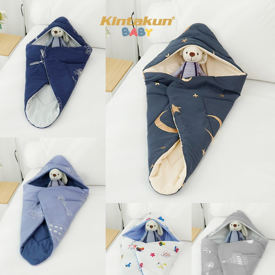 Kintakun BABY Selimut Bayi Topi Lembut Tebal Baby Hoodie Blanket 75x75