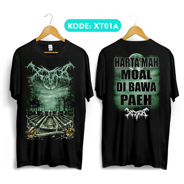 Kaos xtab band harta mah moal di bawa paeh xt01a