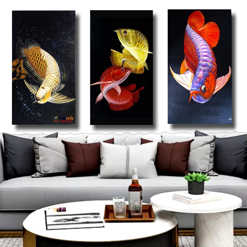 Hiasan Dekorasi Dinding Rumah Gambar HD Ikan Arwana Estetik Termurah