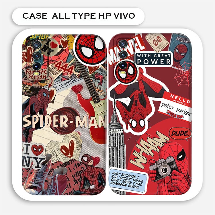 Case Custom Softcase Vivo Y20 / Y20S / Y12A / Y20A / Y20i / Y12S Motif Spidey Viral Casing Hp Murah 