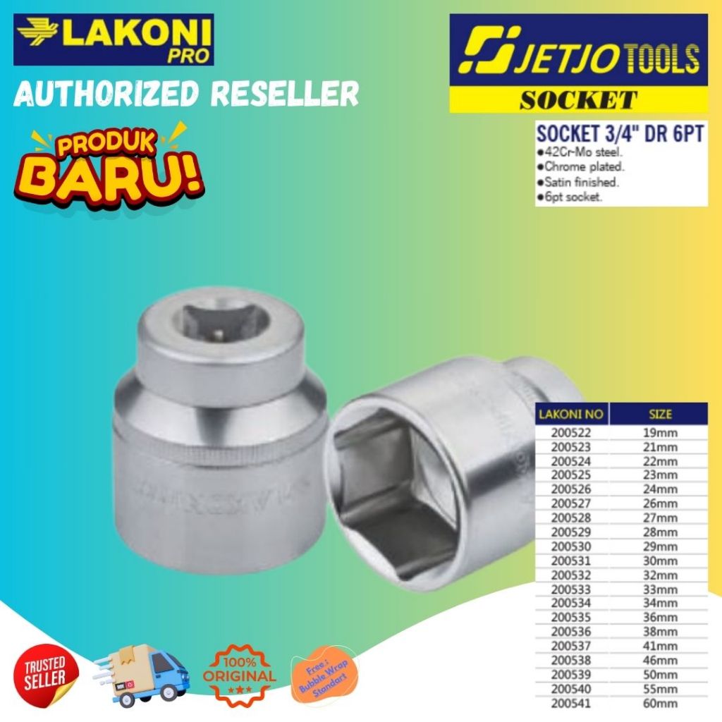 Lakoni Pro Mata Kunci Sok 3/4" DR 6PT