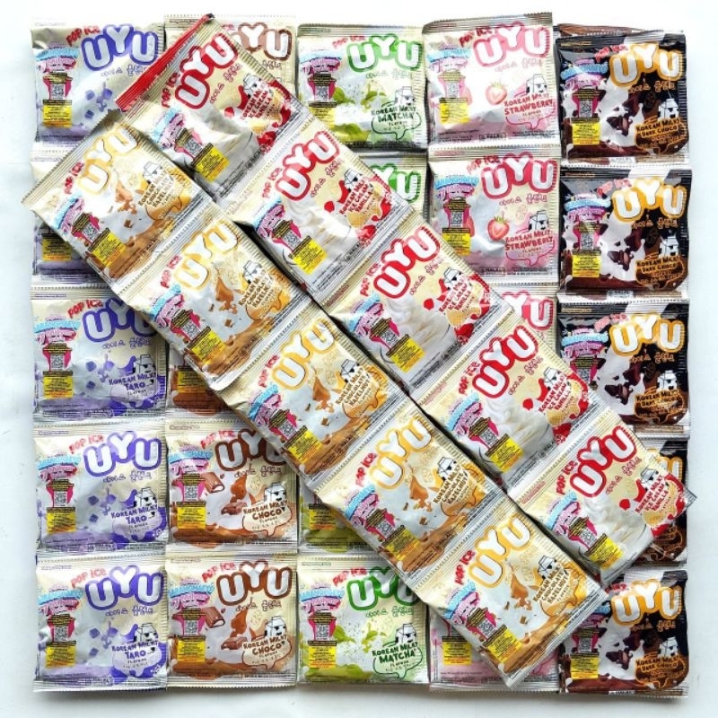 

UYU Pop Ice Korean Milky Banana, Chocolate, Matcha Minuman Renceng 20 gr