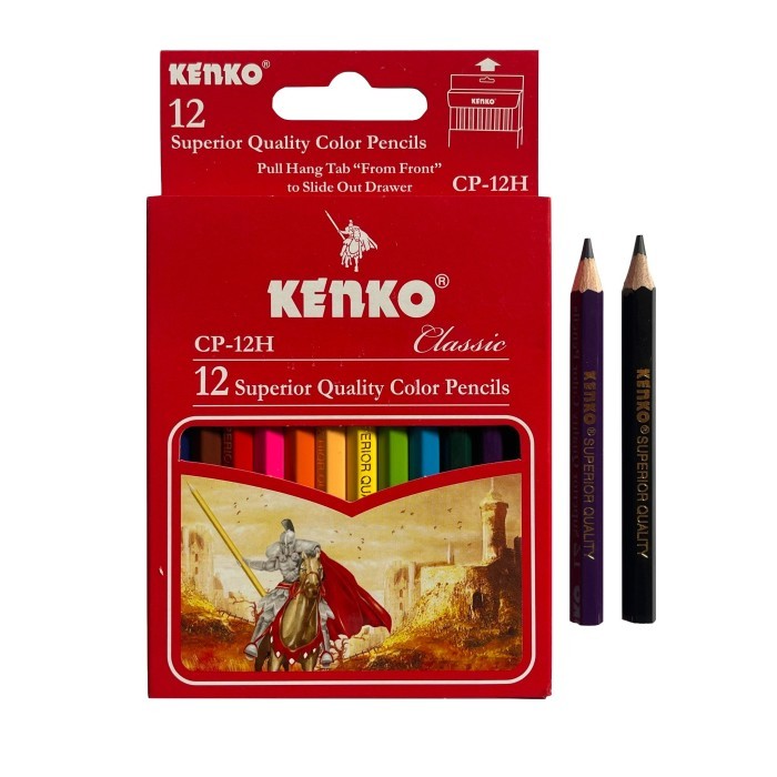 

PENSIL WARNA PENDEK 12 WARNA - KENKO CP-12H