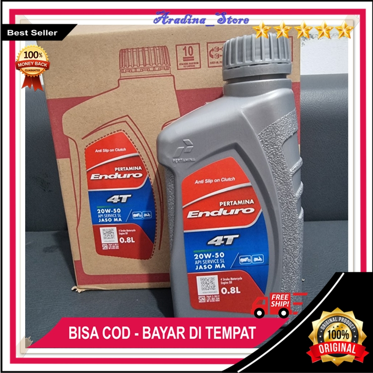 ORI Oli Mesin Enduro Racing 0 8 Oli Mesin Motor Pertamina Enduro 4T 20W-50 800ml 0.8L Murah Original