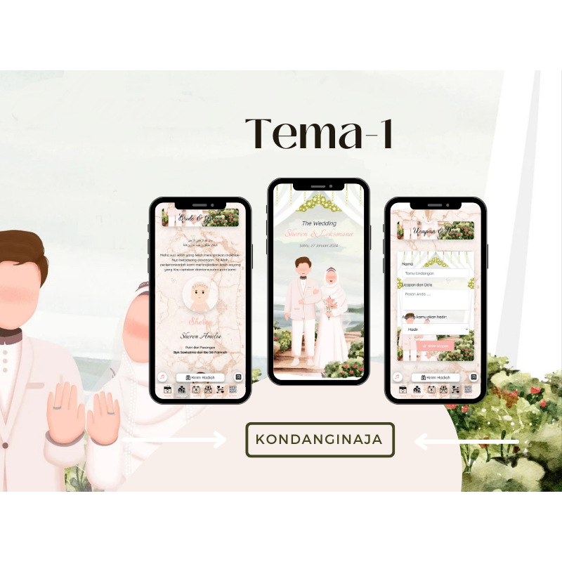 Undangan Online Website Lengkap & Murah TANPA FOTO Desain