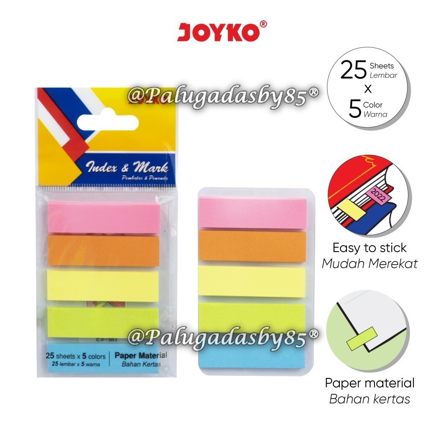 

(1 Set) GROSIR Pembatas Memo JOYKO IM-45 Kertas Kotak 5 Warna / Index & Mark Penanda Pembatas Joyko IM-45 Kertas / Penanda Joyko IM45 IM 45 / Penanda Joyko Kertas