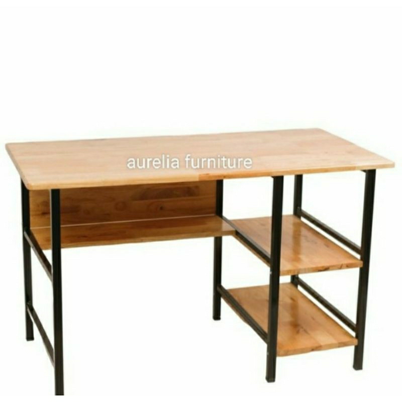 Meja kerja Kayu dan kursi petak sandaran