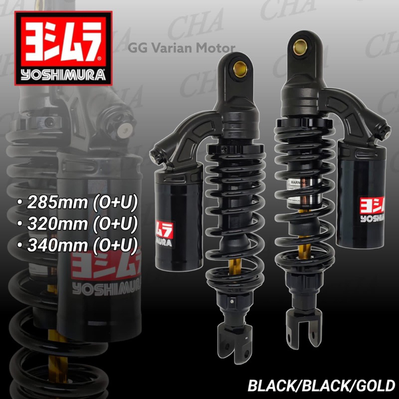 New Shock Tabung Yoshimura 3676 Black Aerox Nmax Pcx Supra Rxking Jupiter Vega