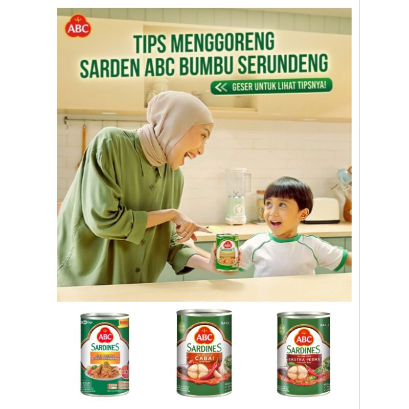 

Sarden / Sardines / Asahi / Botan / Bantan / Maya / ABC Sardines Sarden Siap Goreng Bumbu Pedas/Extra Pedas/Serundeng Can 155 g