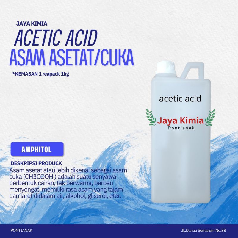 

Biang cuka Food Grade / Asam Asetat 1kg/Cuka dapur/Cuka glacial/acetic acid/ 1kg