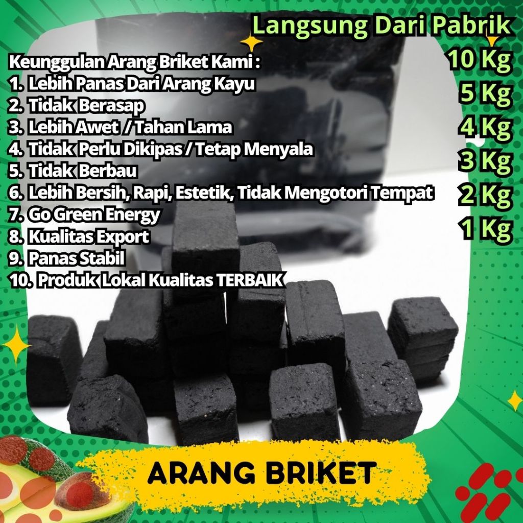 Arang Briket 1Kg