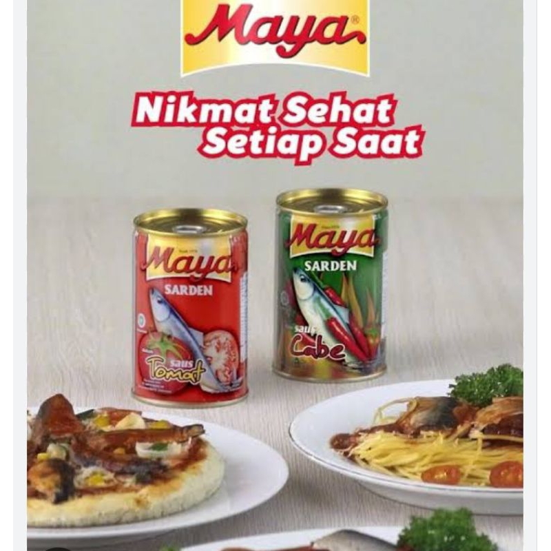 

Maya / ABC Sardines / Asahi / Botan / Bantan / Dencis/ Maya Sarden Tomat/Cabai 155g