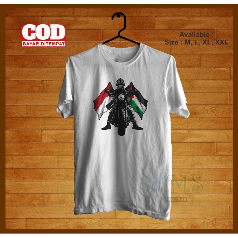 kaos palestina rider/kaos palestina keren /kaos indonesia palestina