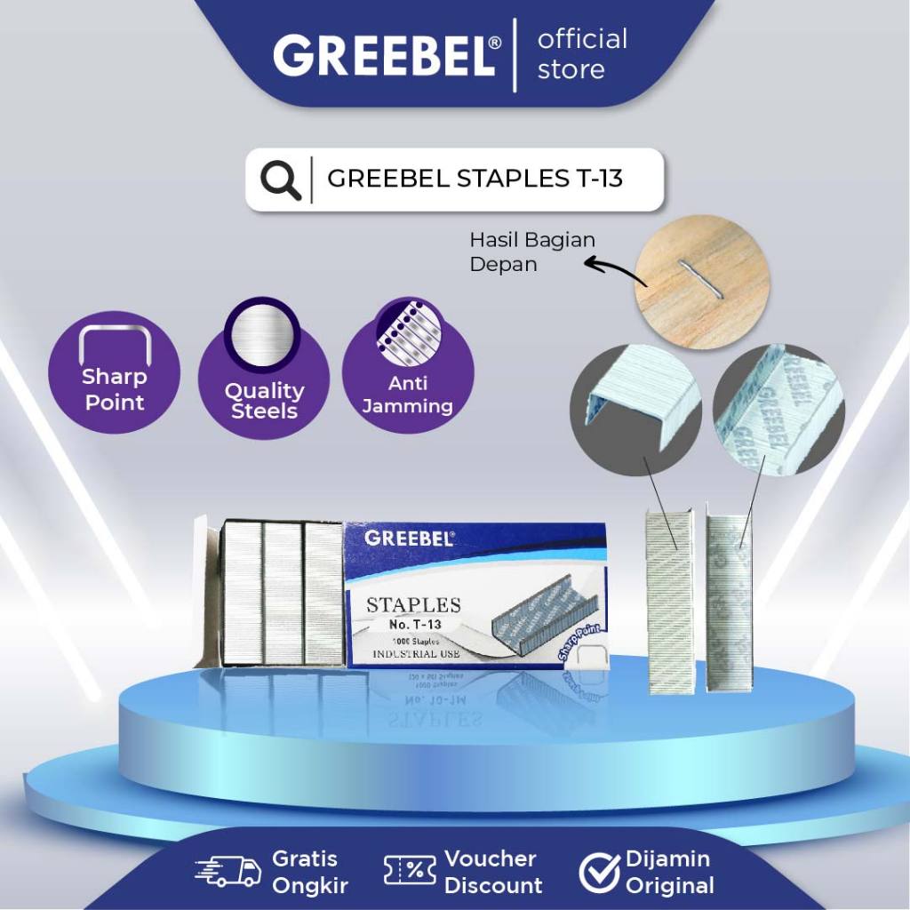 GREEBEL SURABAYA STAPLES / ISI STAPLES T-13 (PCS)