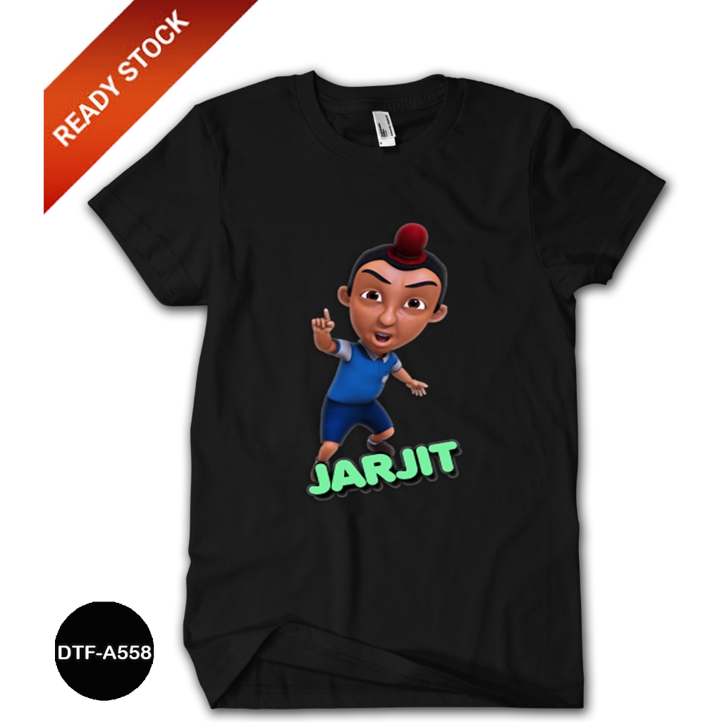 Kaos Upin Ipin Jarjit Anak Katun 24s Premium Original #DTF-A558