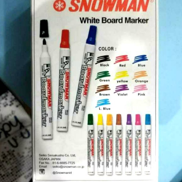 

Produk Spidol Snowman Whiteboard & Permanent Murah