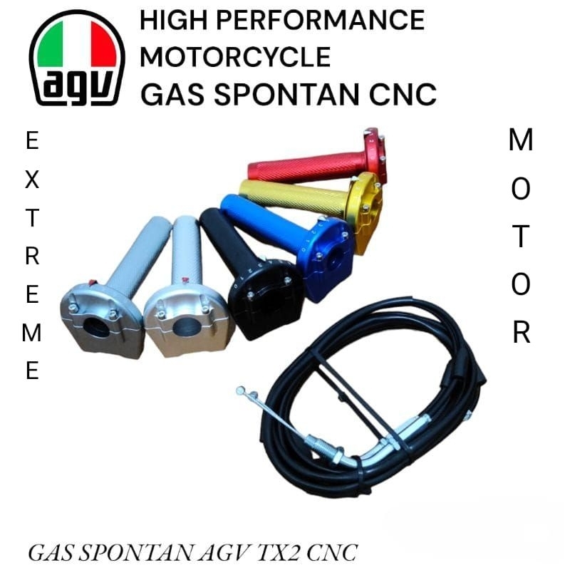 gas spontan cnc 2 kabel AGV original universal motor metic mio soul beat vario mio j dll