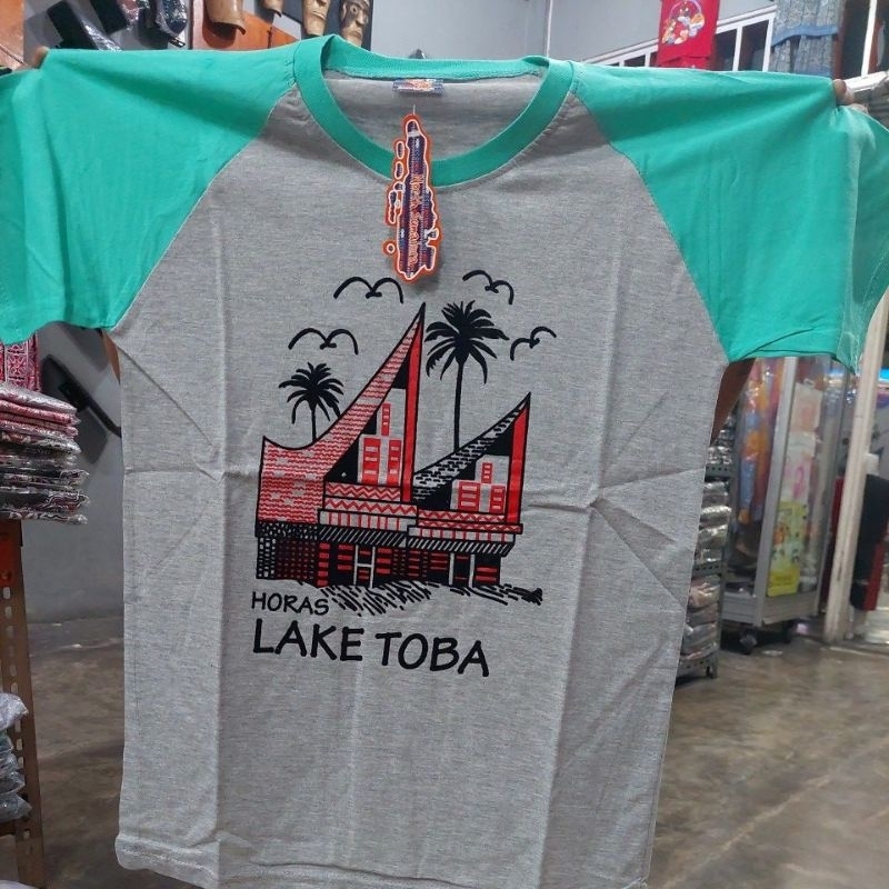 kaos Lake toba katun lembut rumah batak (random warna)