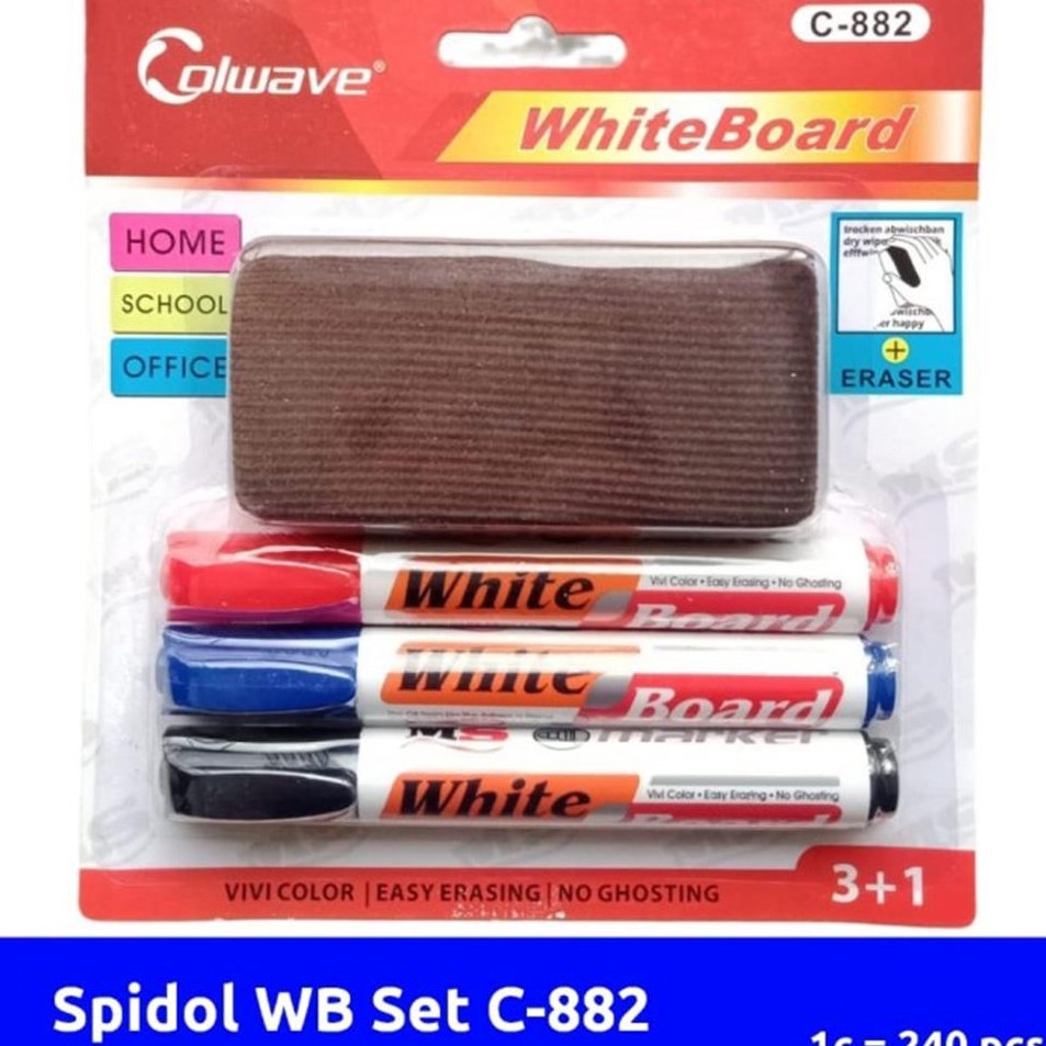 

Stock Banyak Spidol Whiteboard Set C-882 (set)