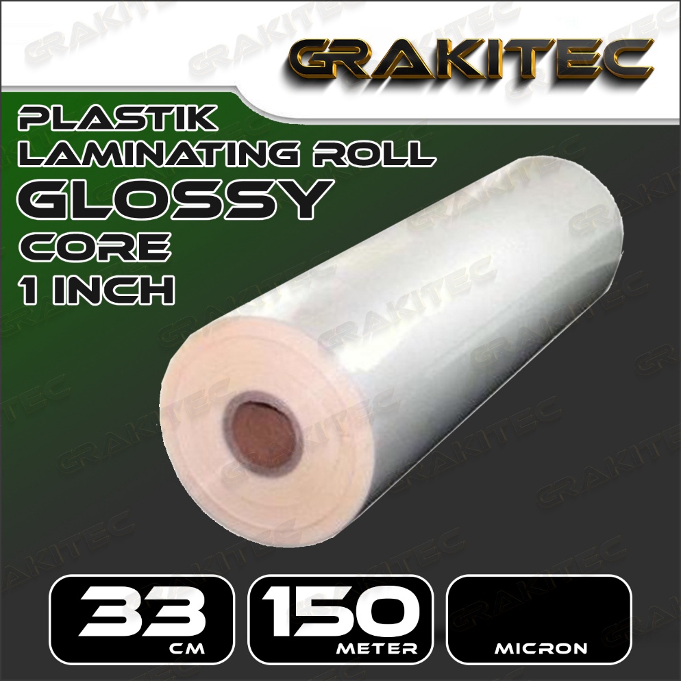 

Ready.. Plastik Laminating Panas Roll 33 cm x 150 m x 21 / 30 mic Glossy / Doff Low Temperature ( untuk mesin Laminating laminasi panas roll ) A9S