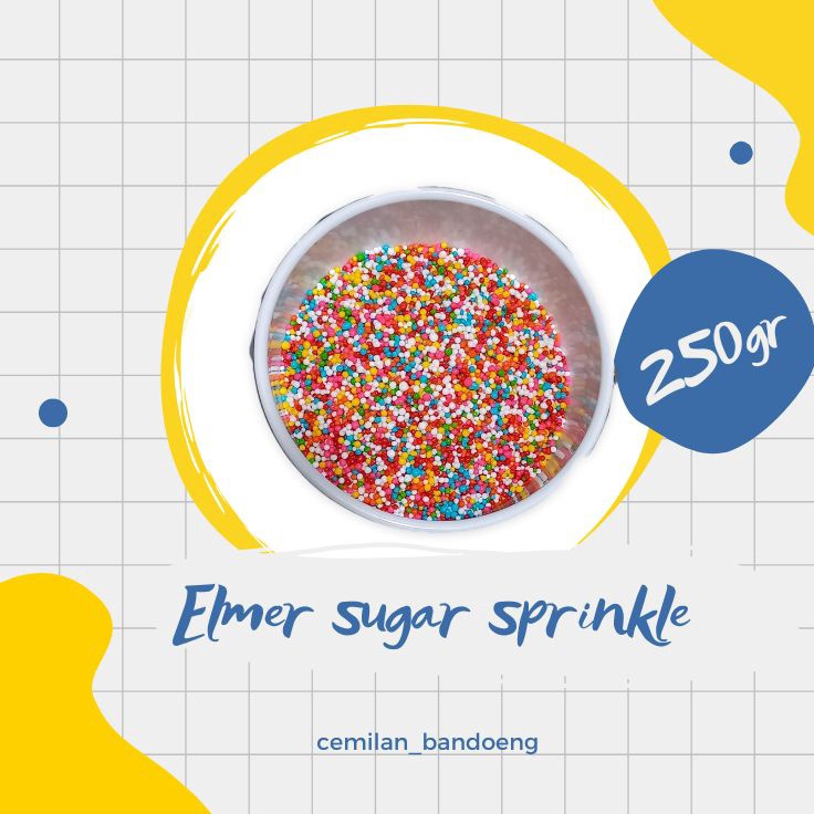 

Big Sale ELMER SUGAR SPRINKLE KEMASAN 250GR Readystock