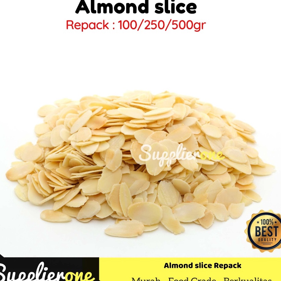 

Terupdate Kacang Almond Slice Mentah / Iris Premium Quality Import Australia , 500GR, 250GR, 100GR Terkini