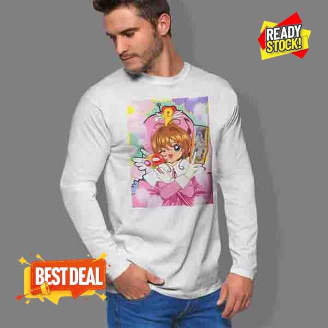 Kaos Tangan Panjang Cardcaptor Sakura Tshirt 100% Cotton Kombed 30s