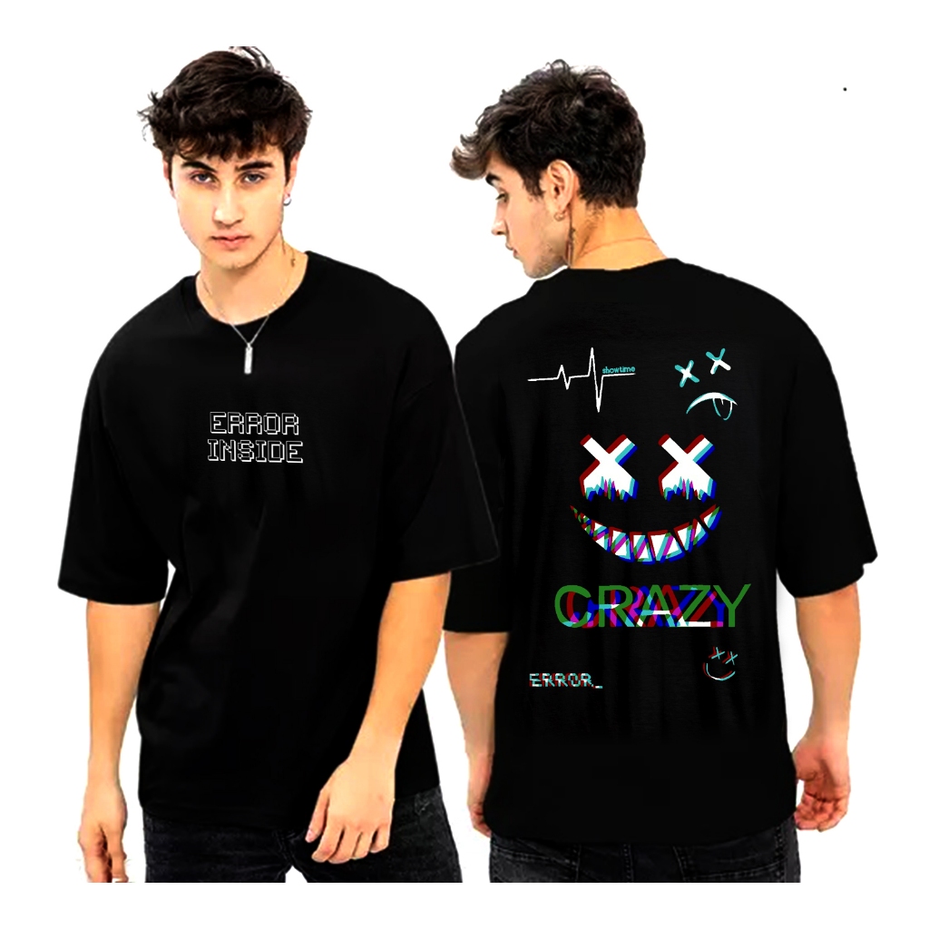 Baju Kaos Distro Tshirt Pria Wanita Boneka Keren Lengan Pendek Error Inside Hitam Terbaru Cewek Cowo