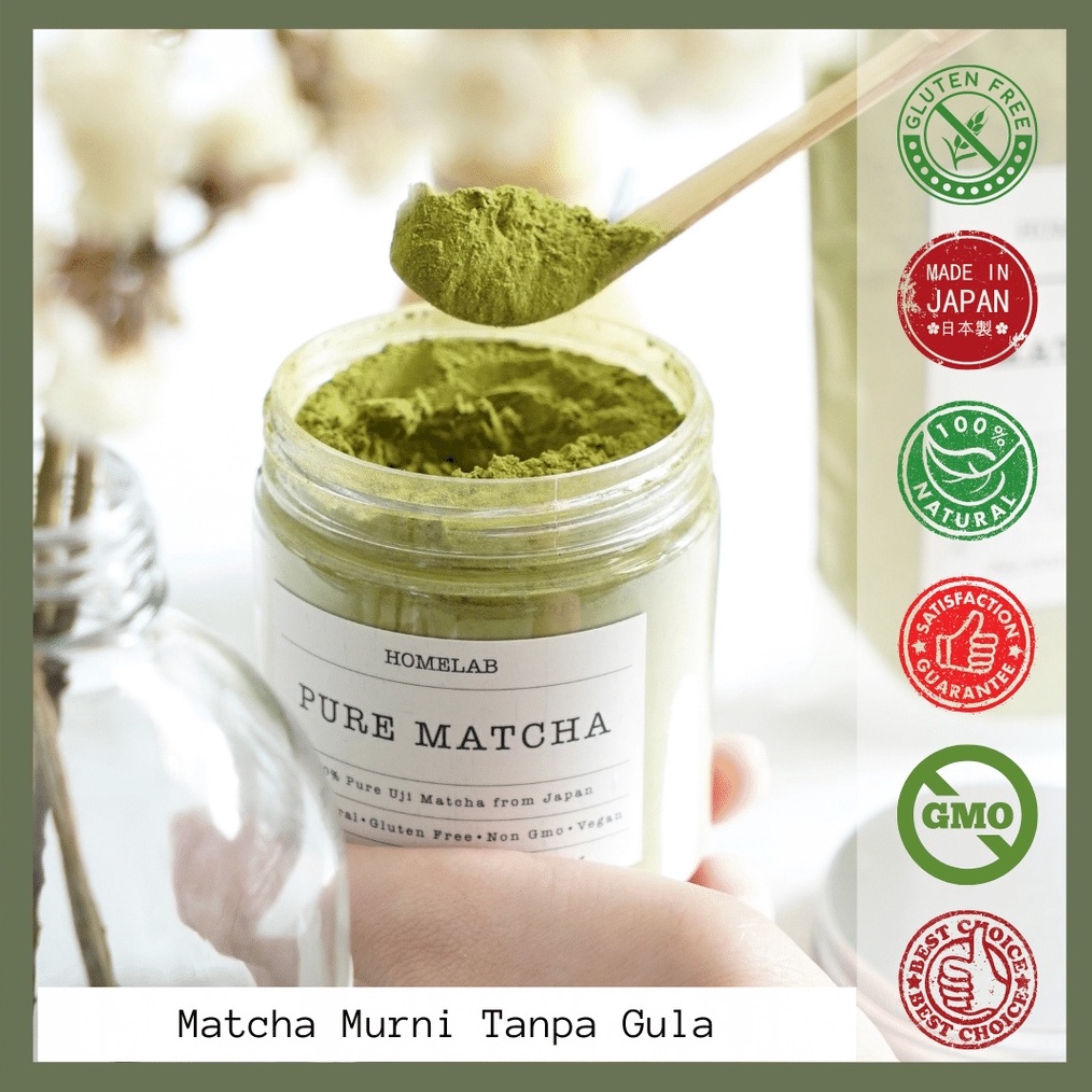 

12.12 ✨Promo✨ Homelab 100% Pure Uji Matcha Japan - Bubuk Matcha Premium Grade !!!