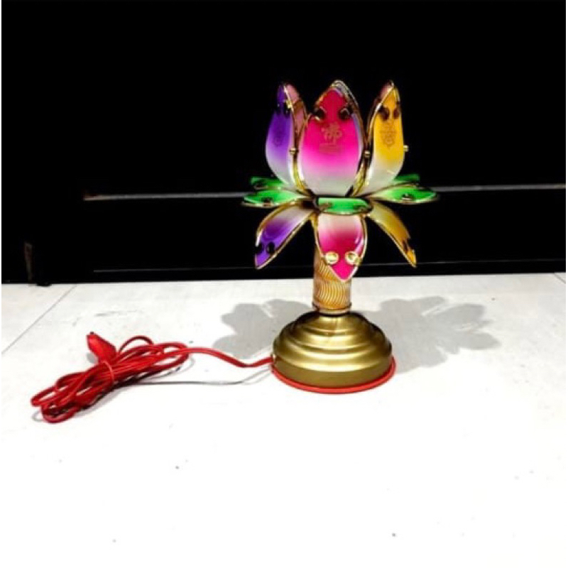 Lampu Teratai Altar sembahyang /Lampu Teratai warna warni sepasang
