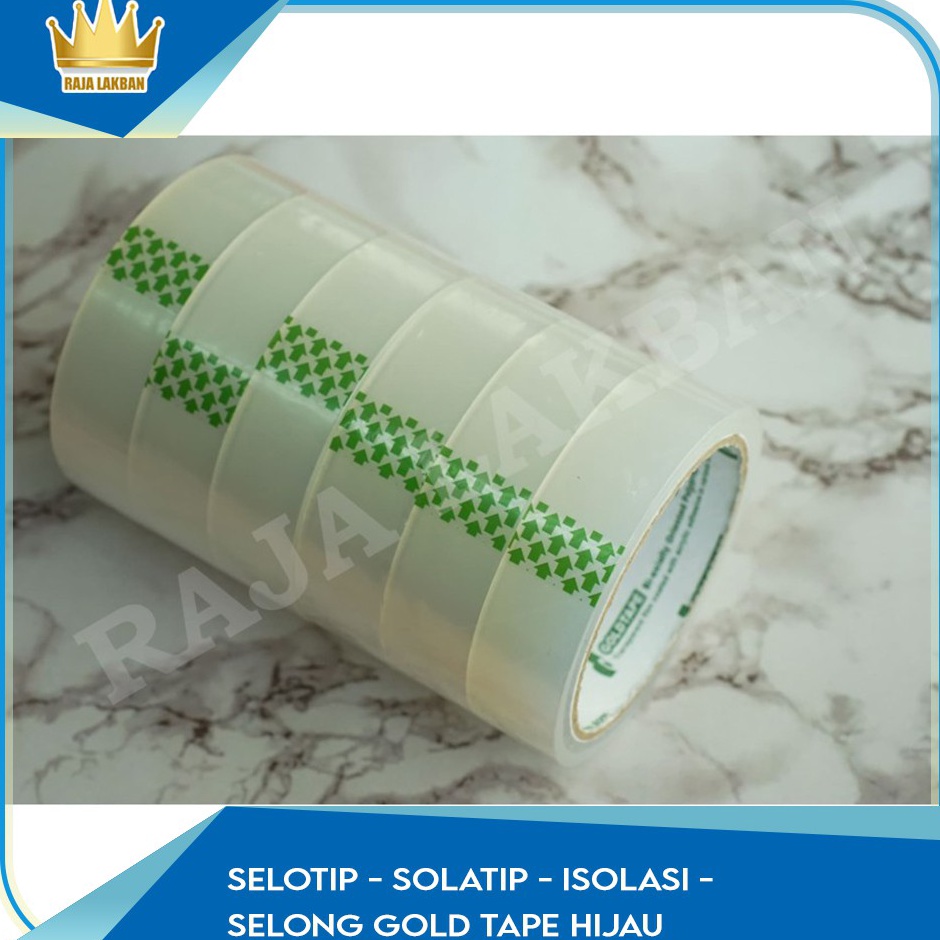 

Baru Selotip / Solatip / Isolasi / Selong Gold Tape Hijau - 24mm