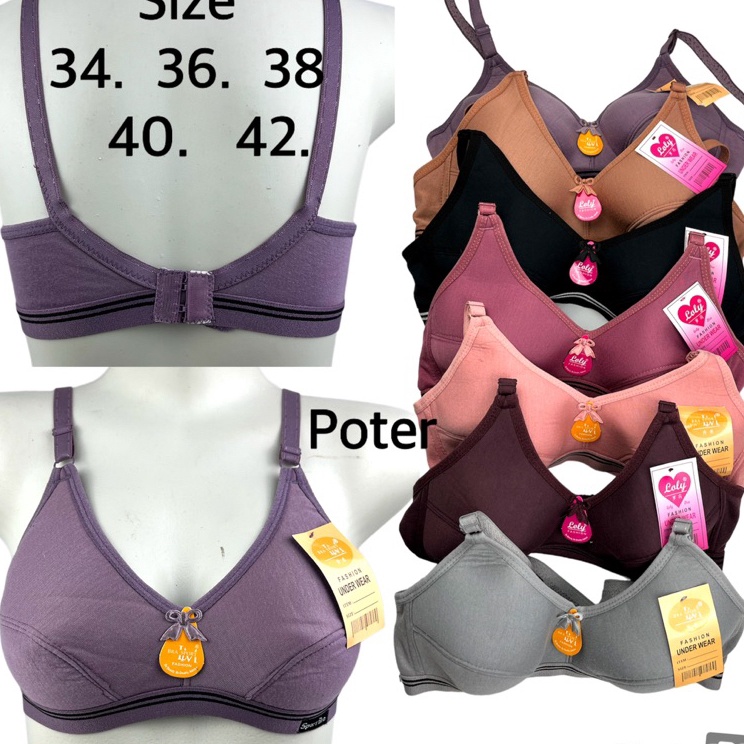 Harga Murah bra BH sport wanita dewasa size ukuran 34 36 38 40 42 tanpa kawat dan busa spon tipis re