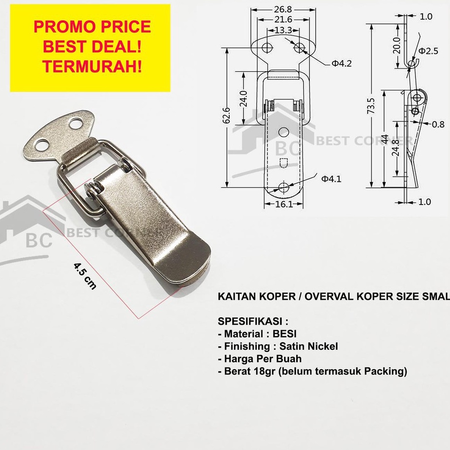 Bayar Di Tempat Kaitan Peti Small / Overval / Kunci Koper ➙➼✦❃