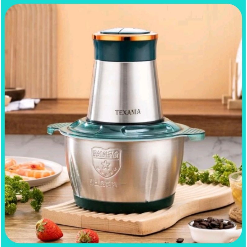Blender Daging Chopper 2L Blender Stainless Steel Kokoh Kuat Penggiling Daging