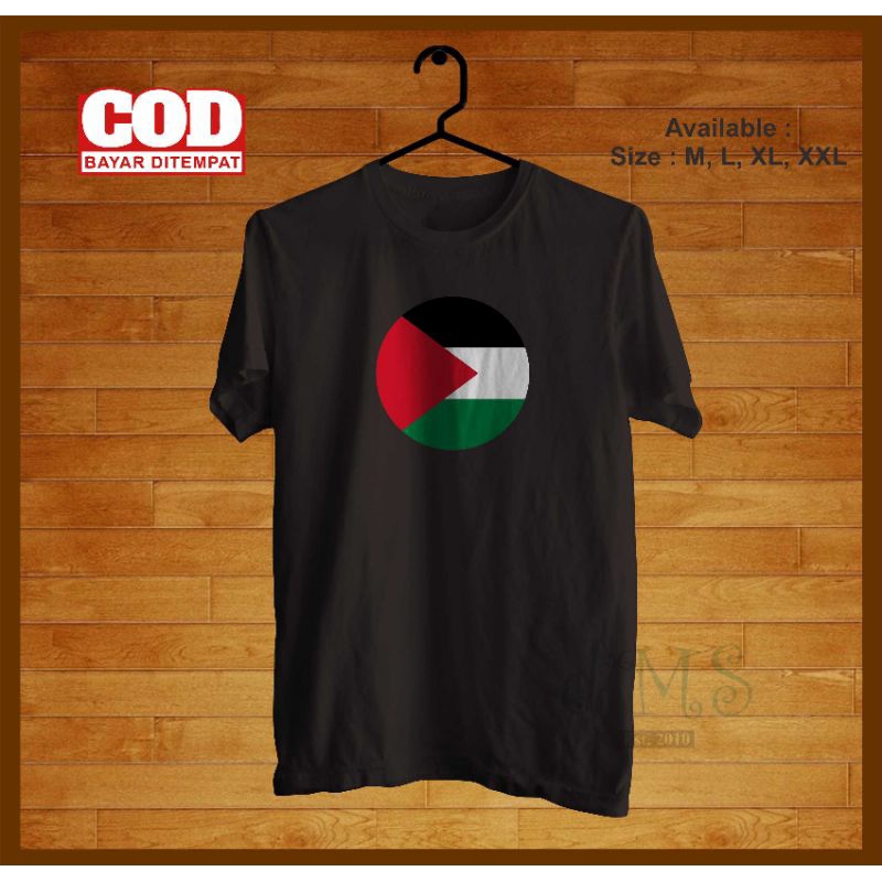 kaos palestina hitam dan putih/kaos palestina bendera