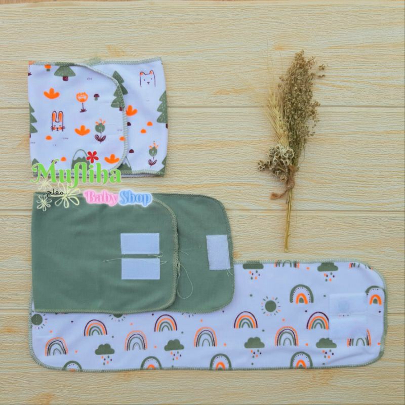 Gurita bayi rekat katun double PE adem nyaman lembut | Gurita rekat bayi newborn | Gurita instan Bay