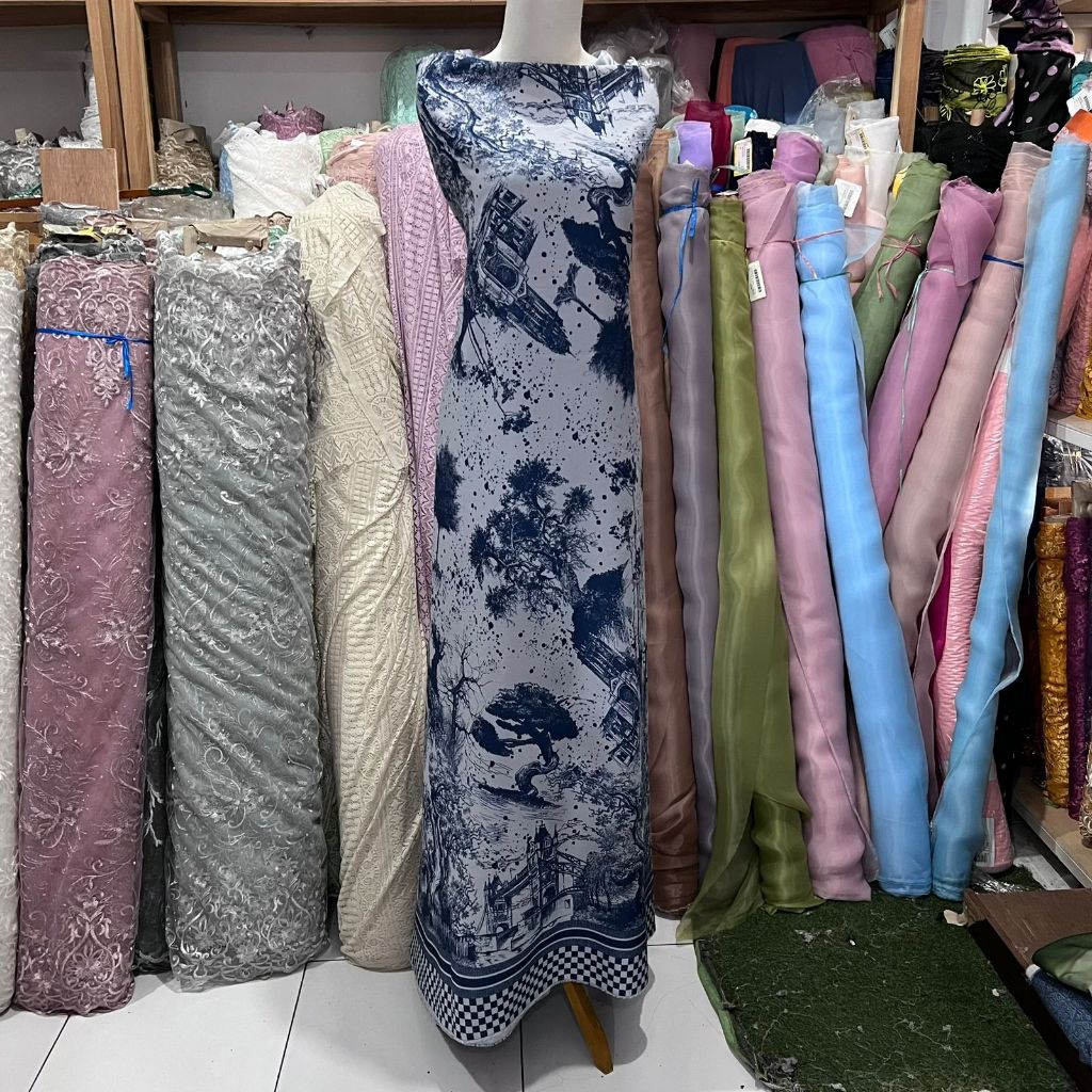 Kain Motif Diiorr Premium Meteran Bahan Crinkle