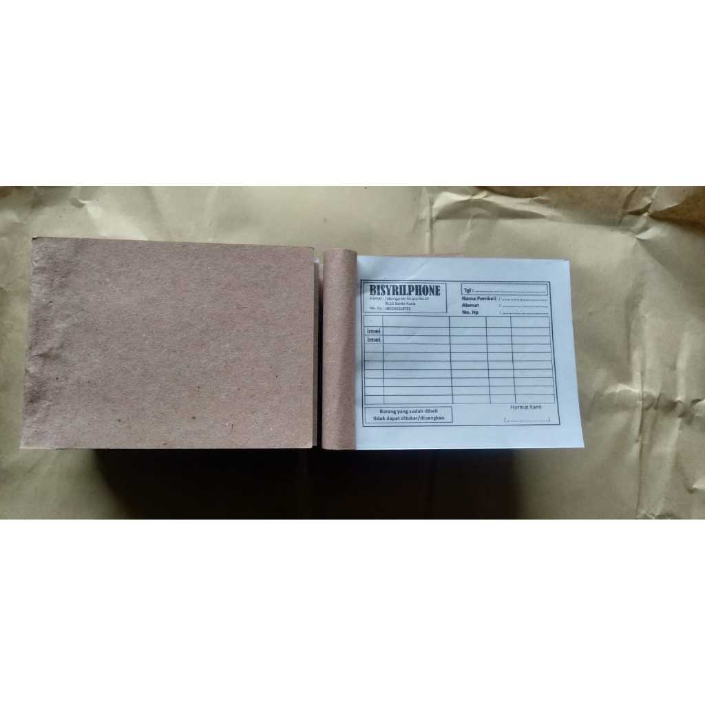 

NOTA CUSTOM 3PLY UKURAN 1/8 free desain