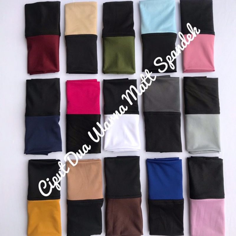 CIPUT DUA WARNA BAHAN SPANDEK